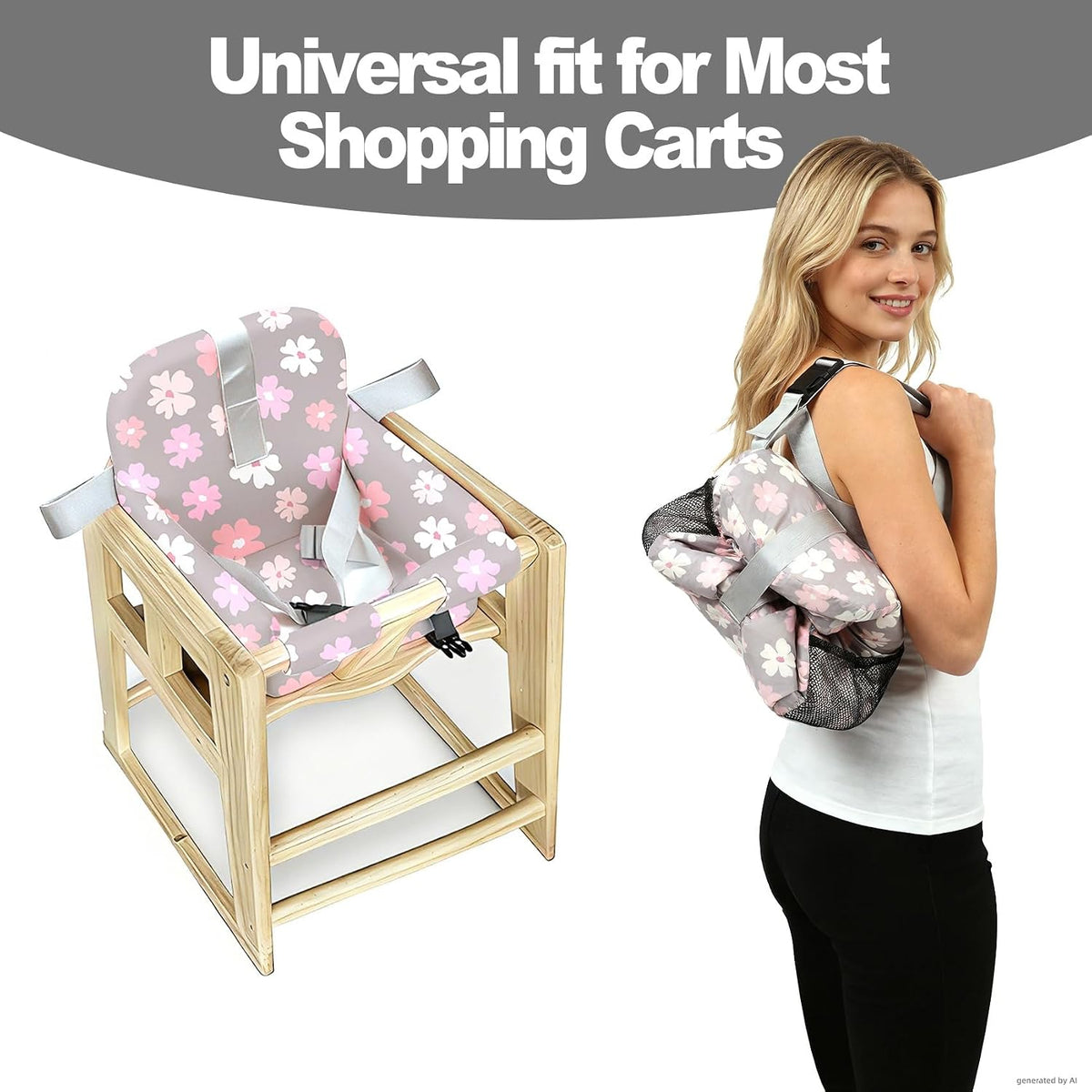Premium Padded 2-in-1 Baby Seat Cover