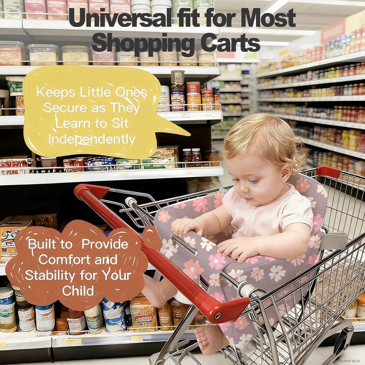 Premium Padded 2-in-1 Baby Seat Cover